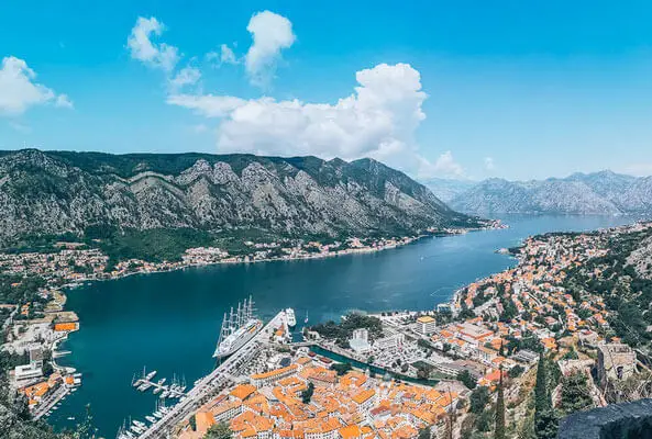 Montenegro Ausblick Kotor Festung