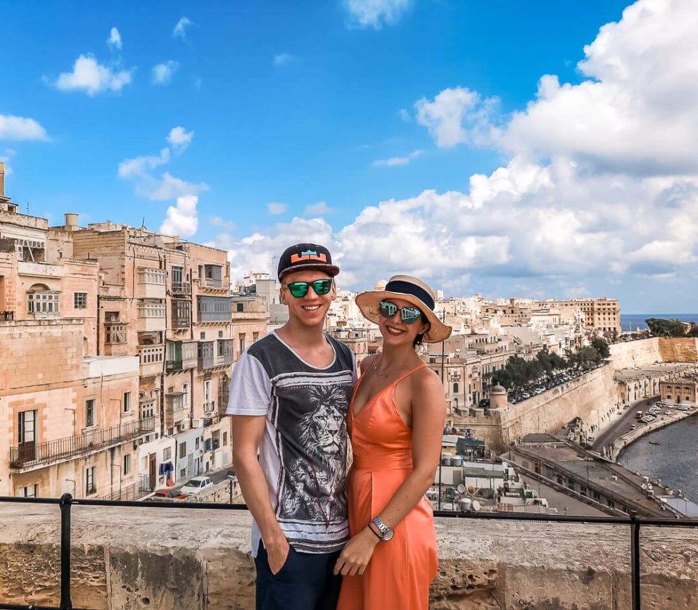 Malta Valletta Ausblick Upper Barrakka Gardens