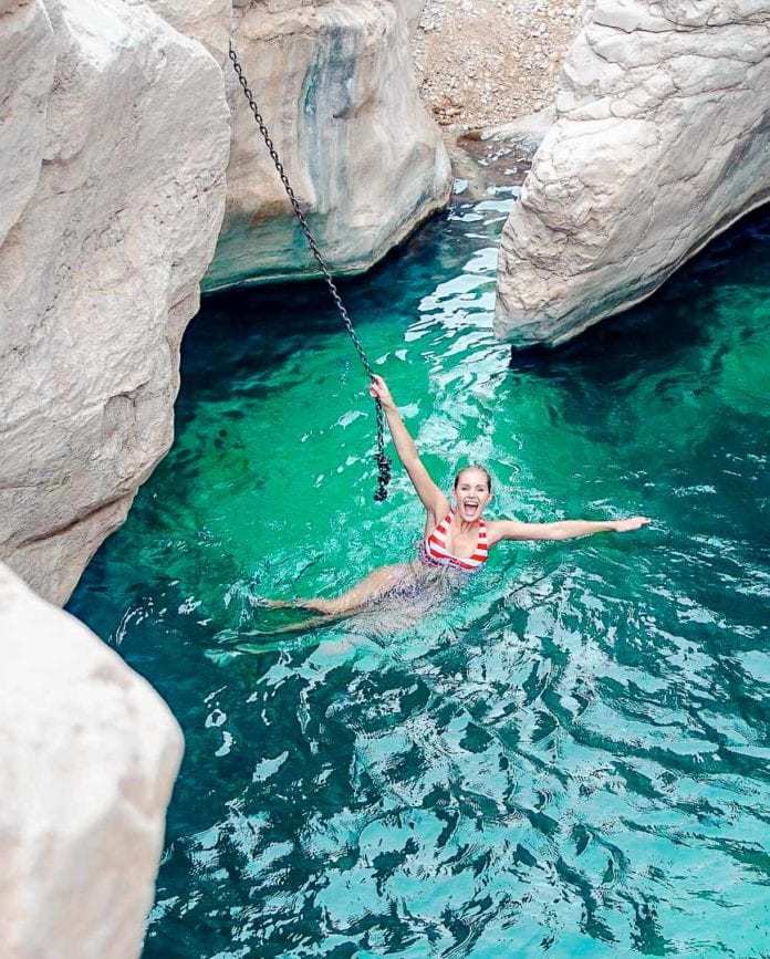 oman urlaub wadi shab canyon