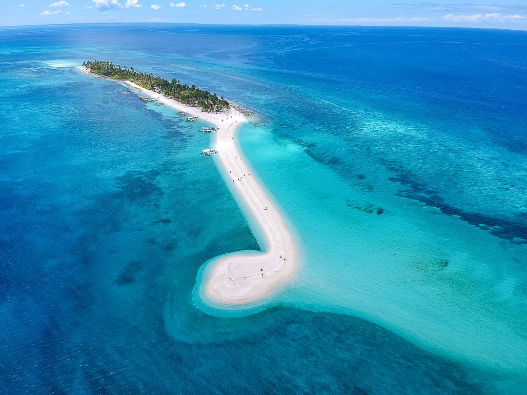 Philippinen Kalanggaman Island von oben