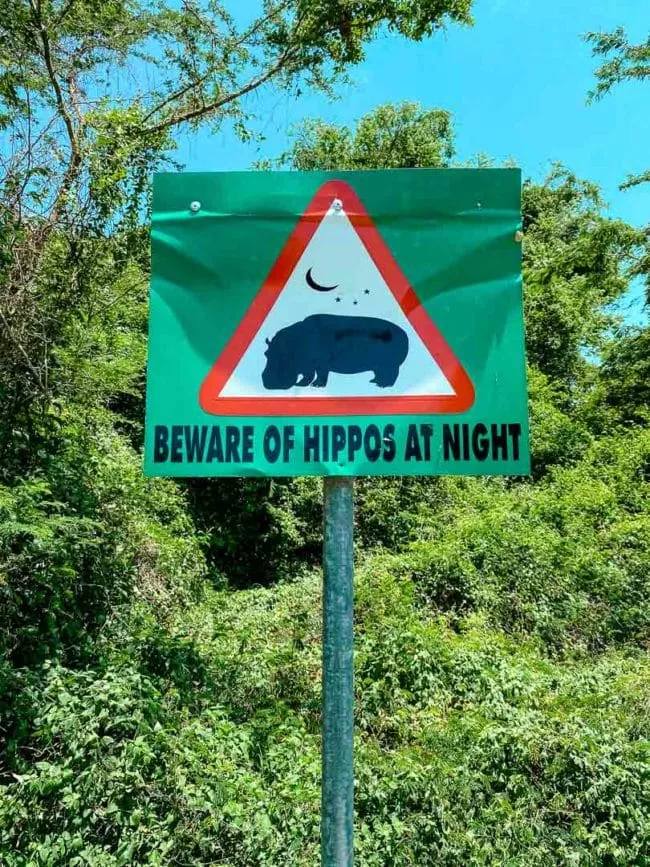 St. Lucia Südafrika Warnschild