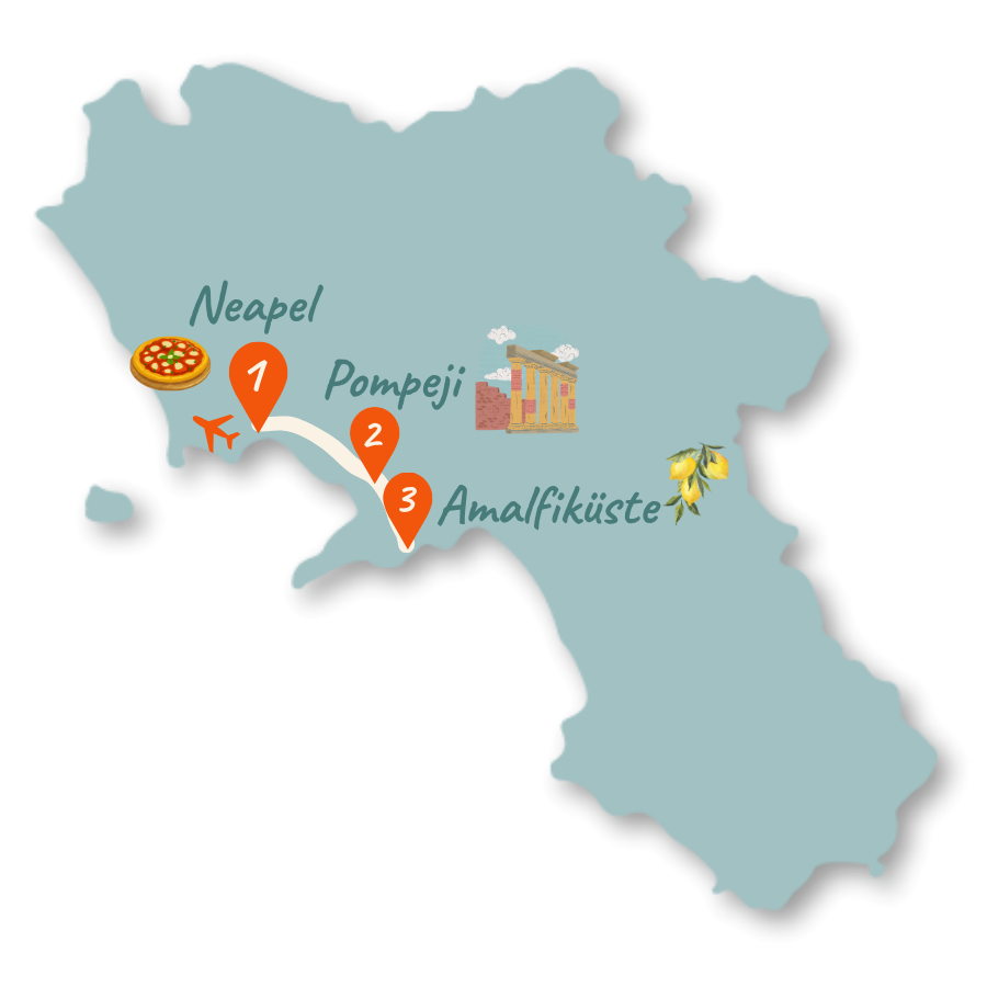 Amalfi Route 14 Tage Karte NEU 01