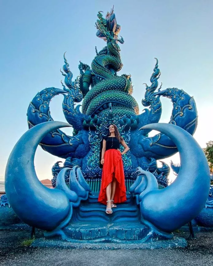 chiang rai blue temple Säule