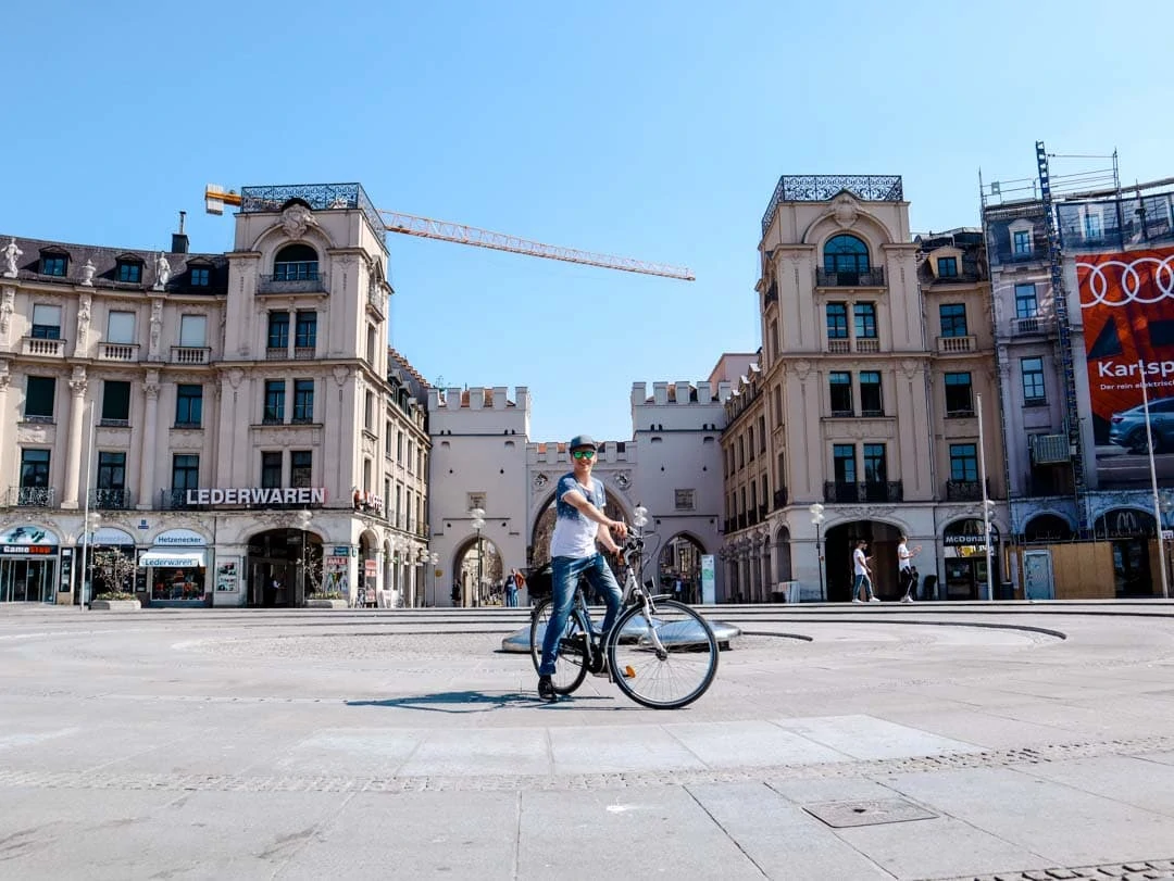 karlsplatz stachus München Fahrradtour zu Sehenswürdigkeiten