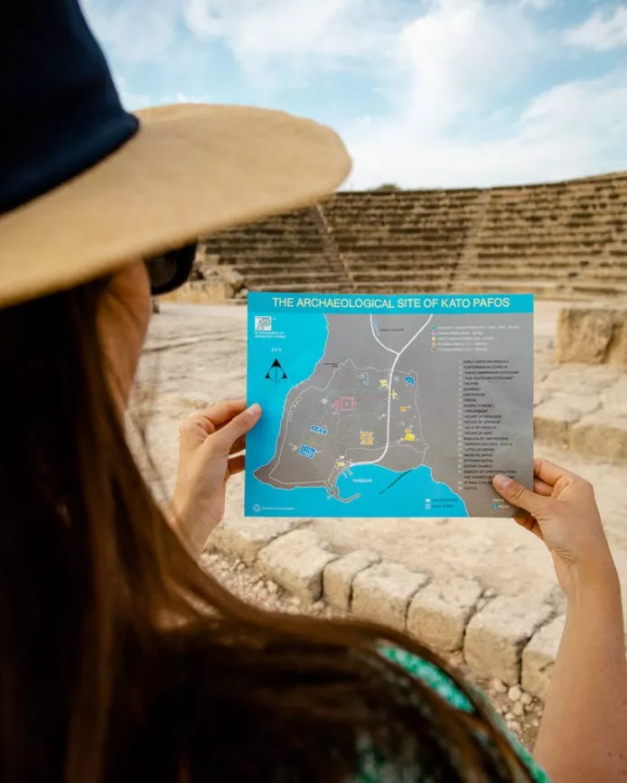 archaeologischer park kato paphos uebersichtskarte archaeologischer park kato paphos uebersichtskarte