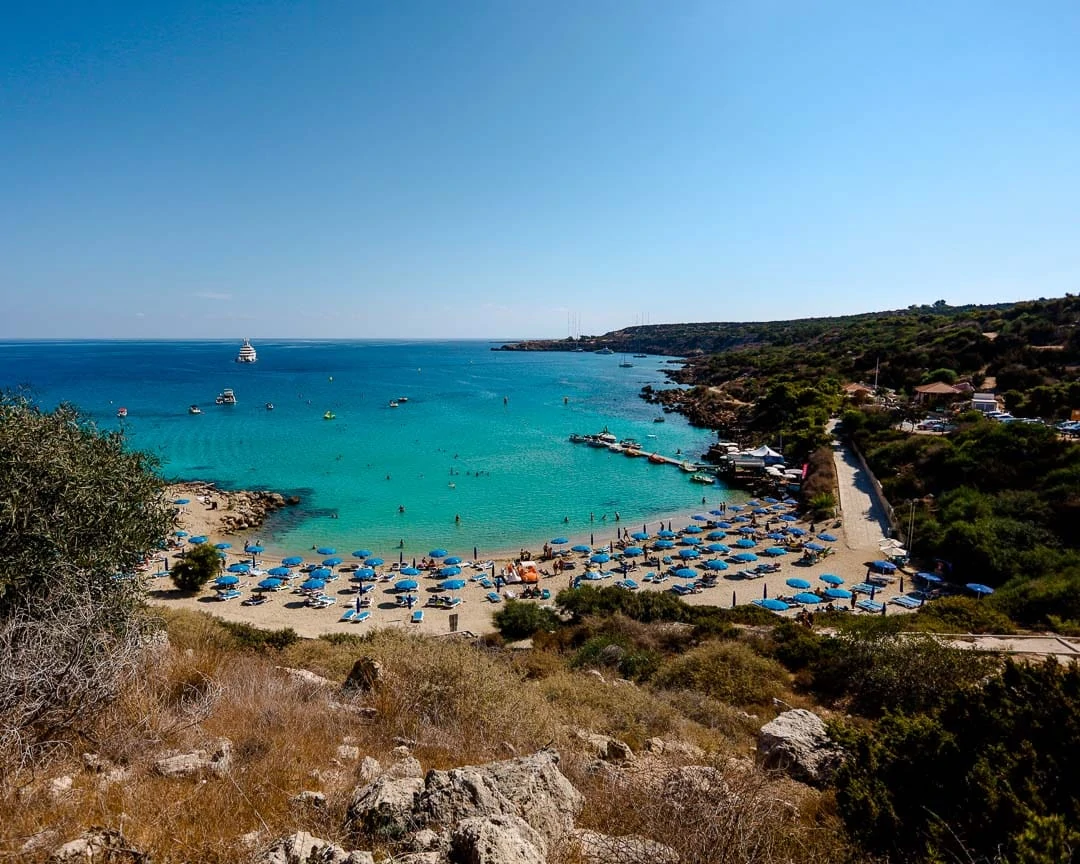 ayia napa konnos beach von oben ayia napa konnos beach von oben