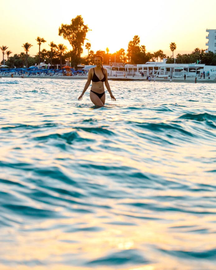 ayia napa nissi beach flacher einstieg