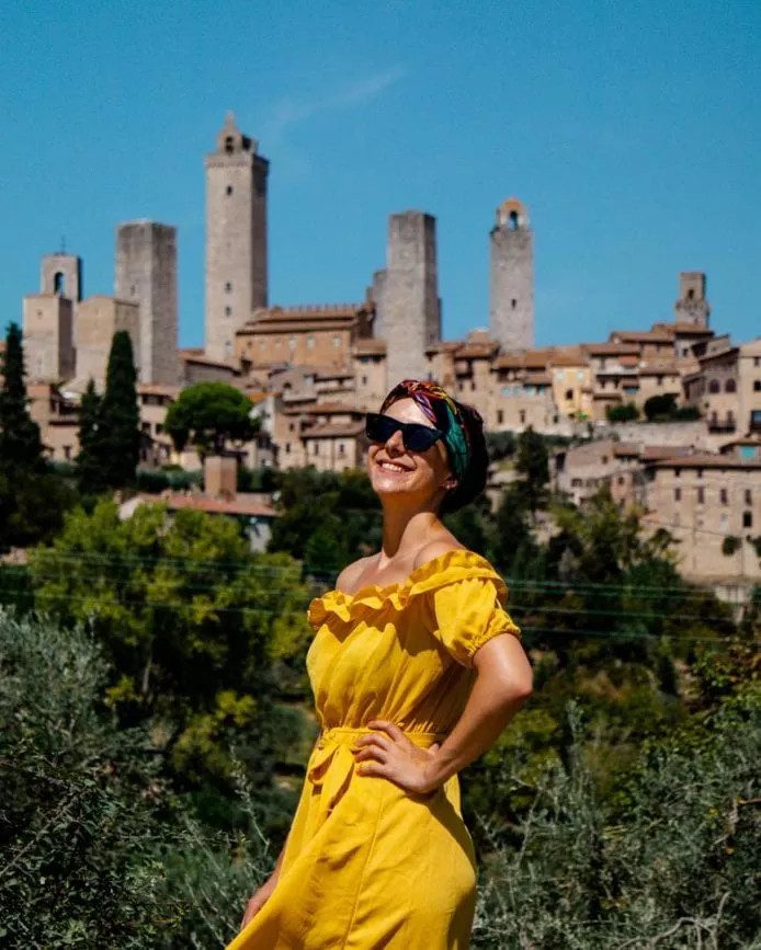 toskana san gimignano ausblick toskana san gimignano ausblick