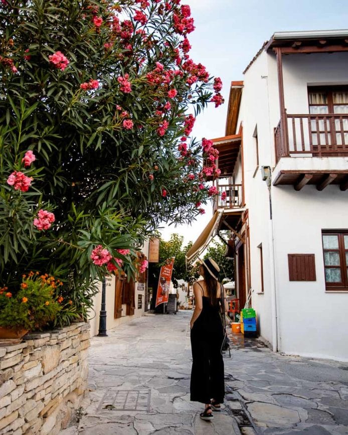 troodos gebirge zypern omodos gasse