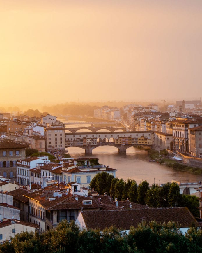 Florenz Ponte Vecchio von oben