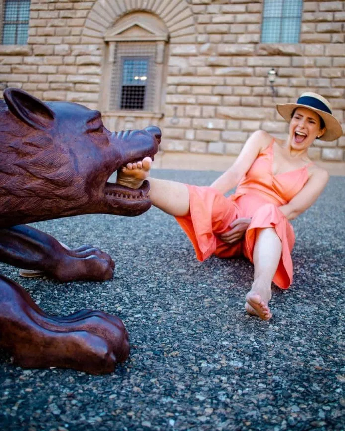 florenz woelfe vor palazzo pitti