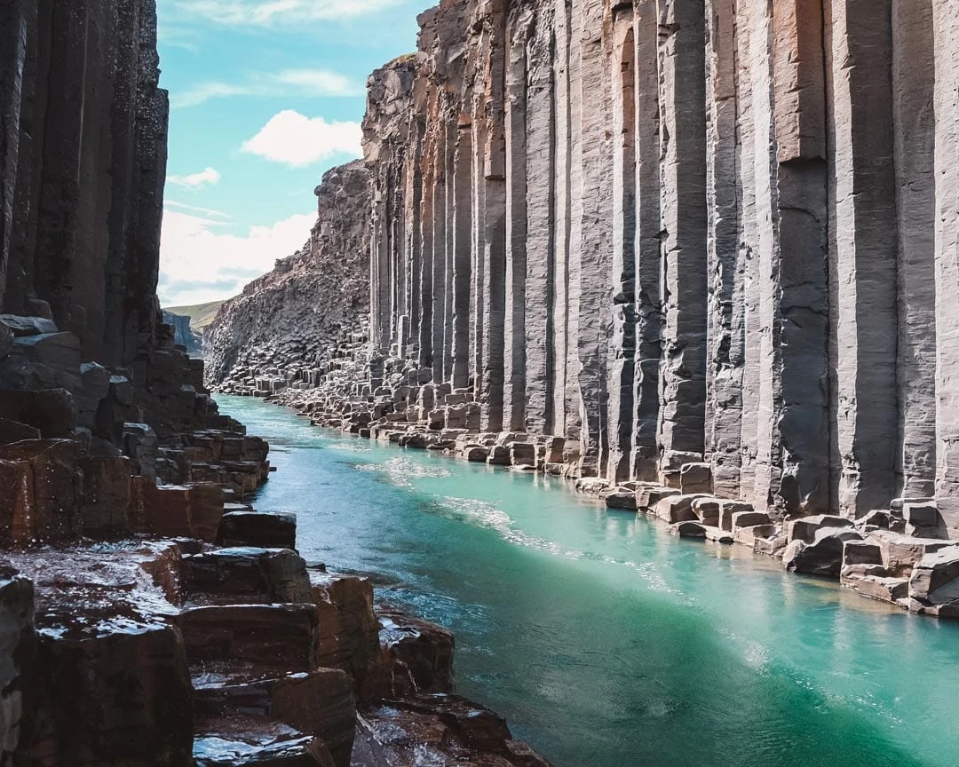 studlagil canyon in island studlagil canyon in island