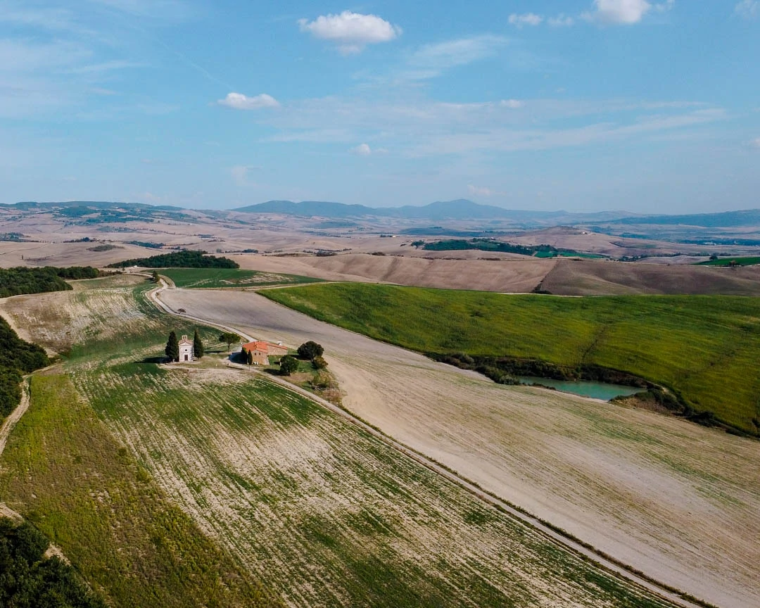 Viewpoint Chapel Vitaleta Toskana