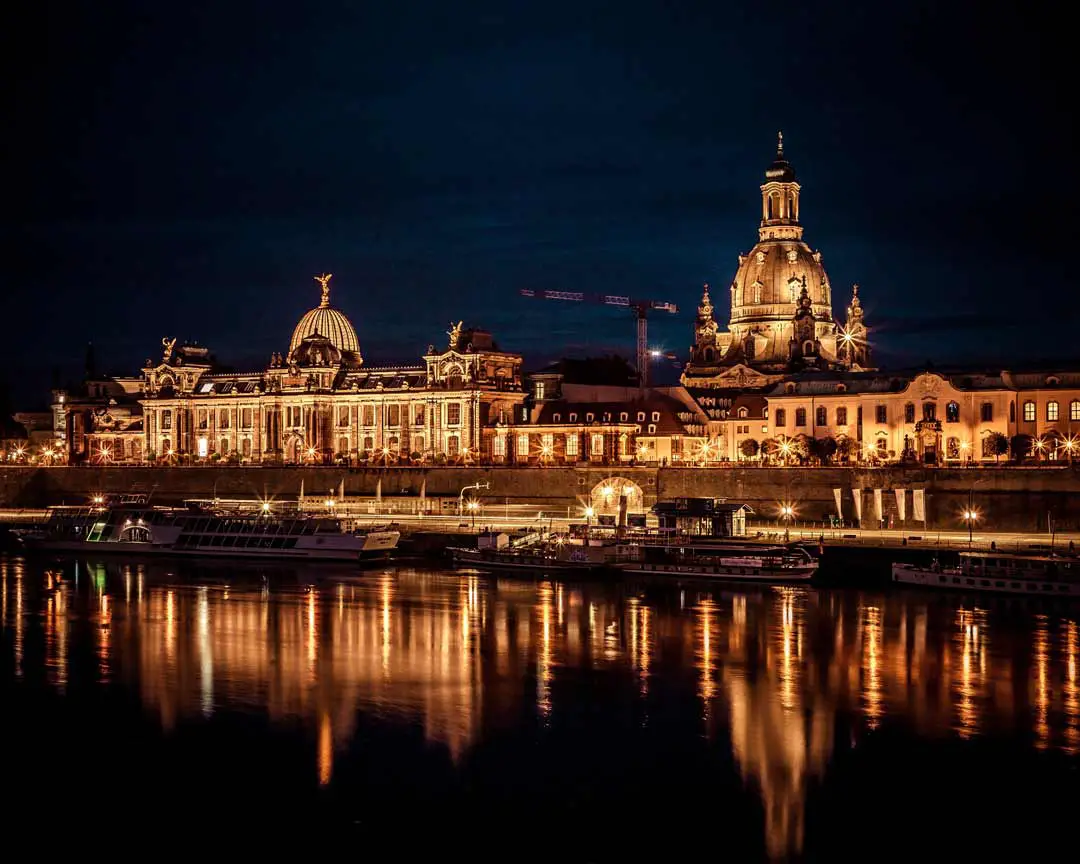 Sachsen Dresden bei Nacht