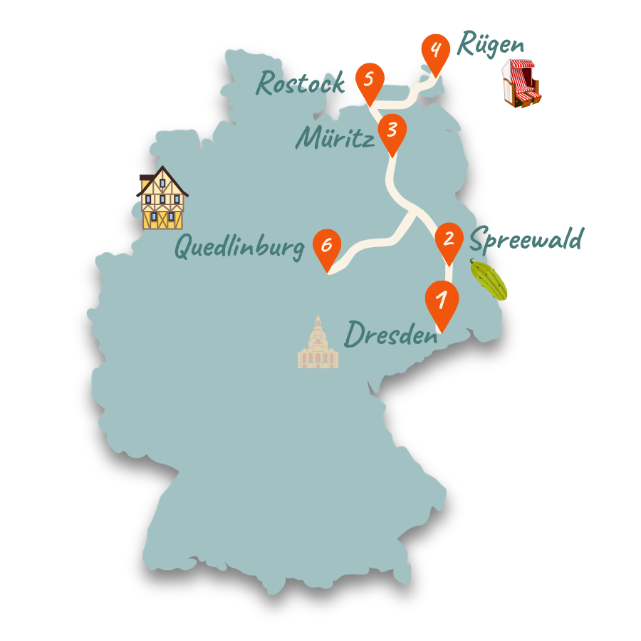 Ostdeutschland Laenderkarte 2 Wochen NEU 01