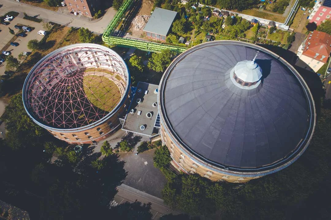 Panometer Leipzig Vogelperpektive Industriekultur Museum Freizeit Harald Goebl leipzig.travel
