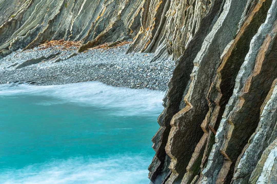 Nordspanien Zumaia Flysch Gestein