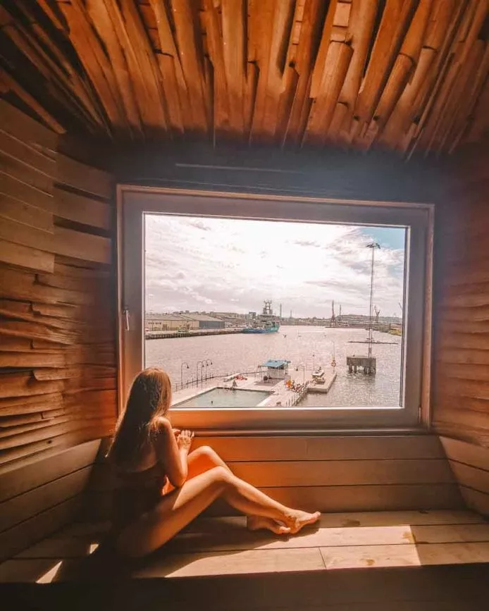 goeteborg frihamnen sauna ausblick