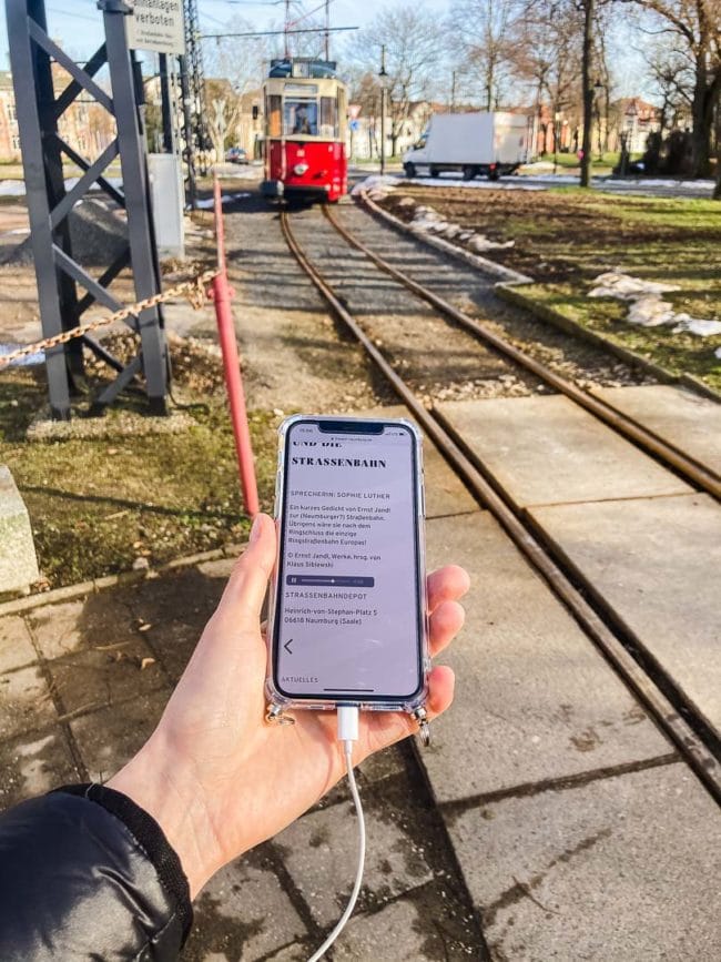 Straßenbahn c Saale Unstrut Tourismus KKoch Straßenburg in Naumburg