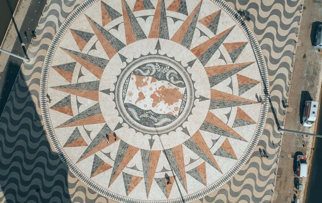 Lissabon Padrão dos Descobrimentos Weltkarte