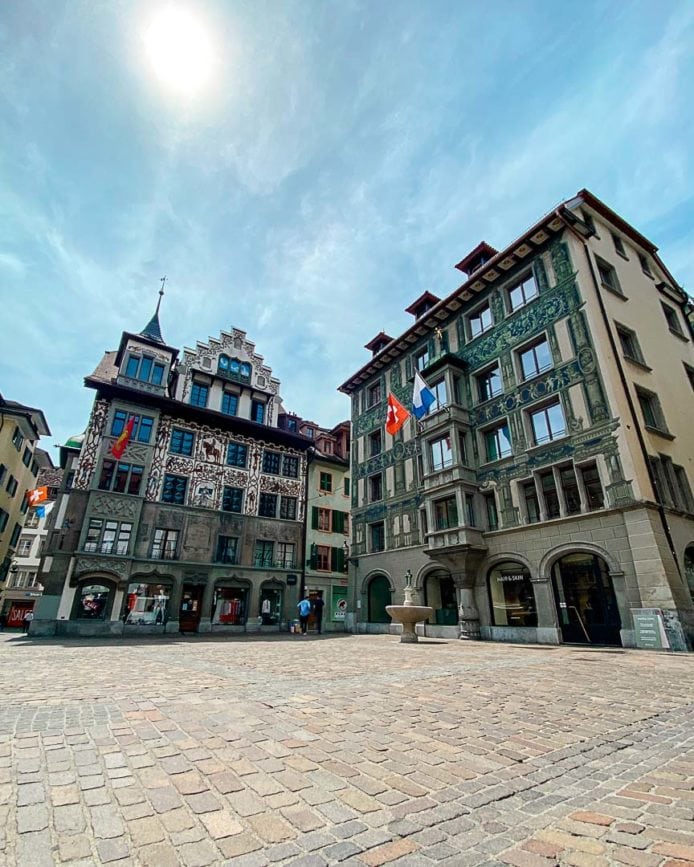 Luzern Hirschplatz fassadenmalerei