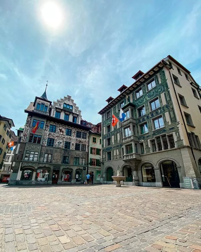 Luzern Hirschplatz fassadenmalerei