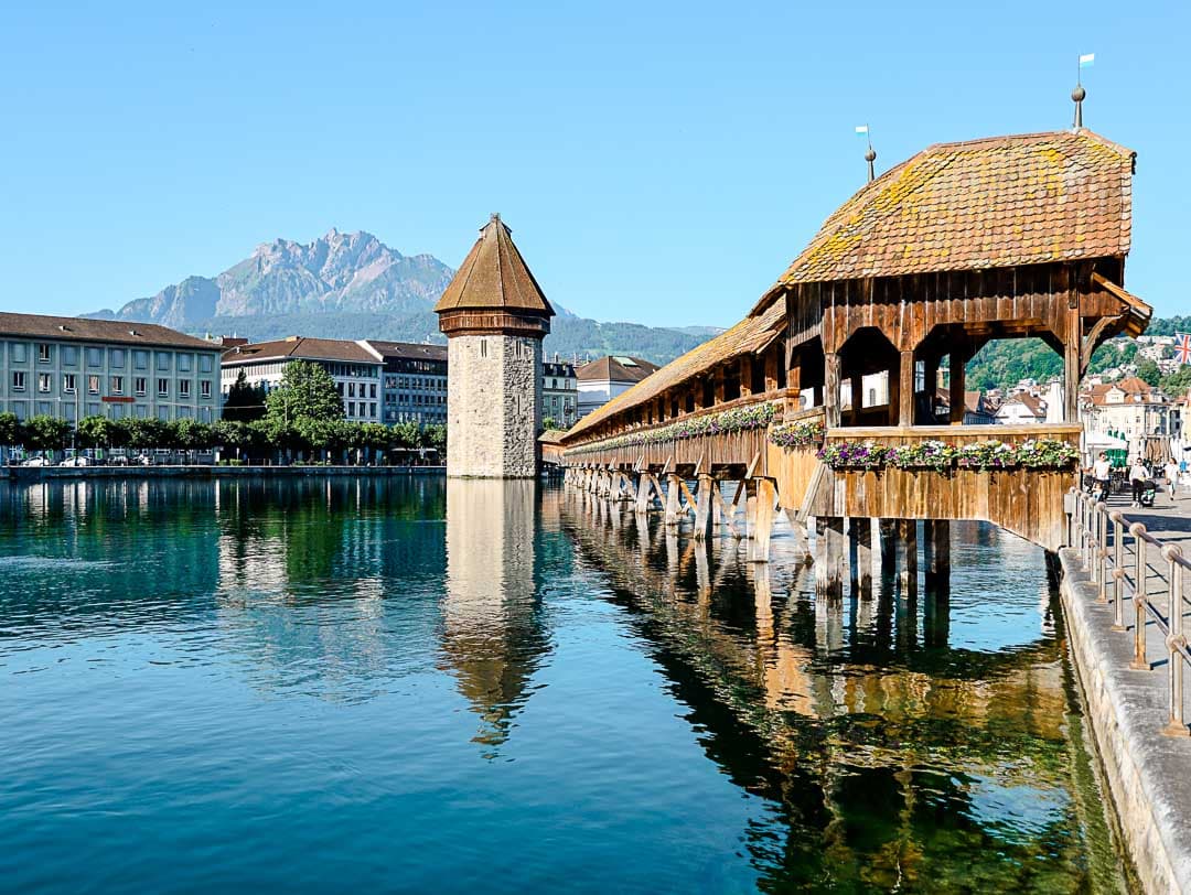 Luzern Wasserturm und Kapellbrücke