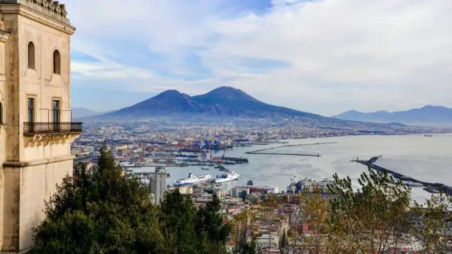 Neapel Ausblick Vesuv