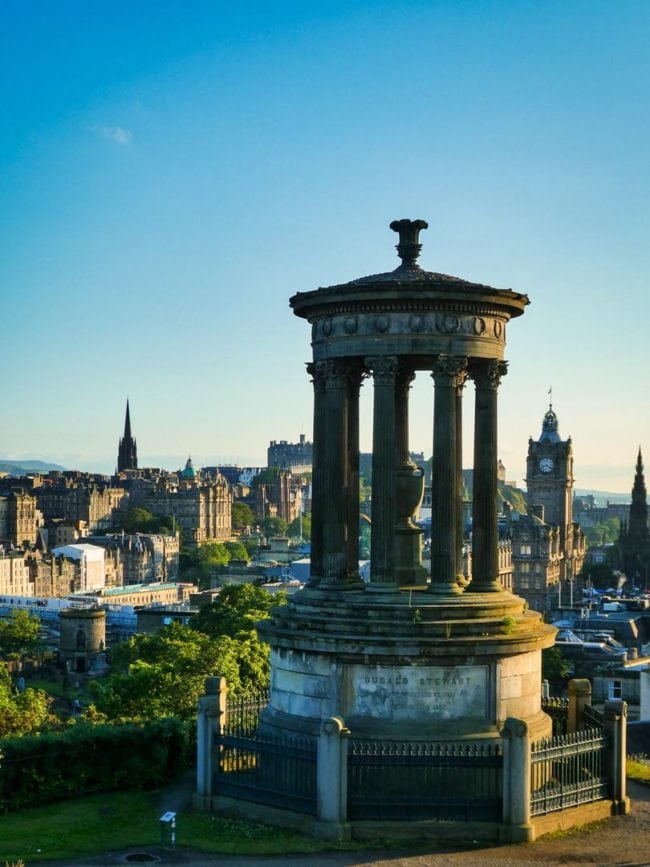 Edinburgh Calton Hill Dugald Stewart Monument
