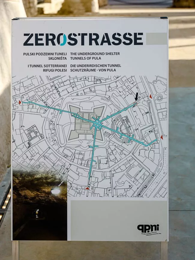 pula zerostraße übersichtskarte