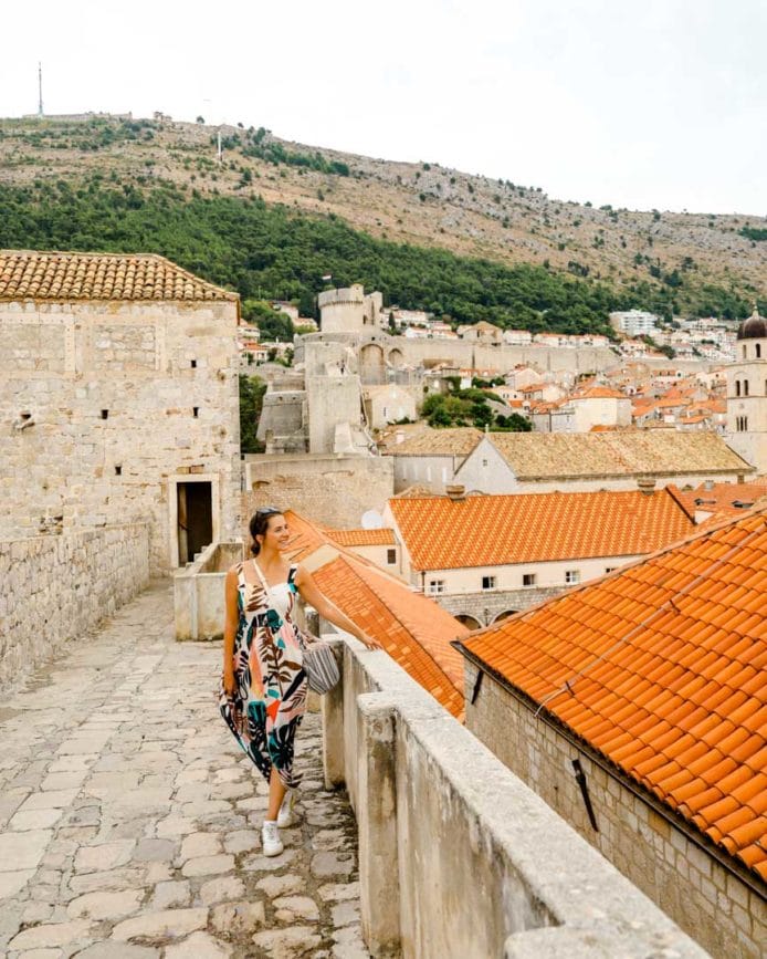 Dubrovnik auf der stadtmauer
