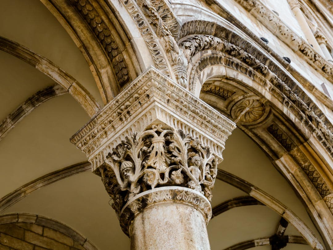 Dubrovnik Rektorenpalast säule