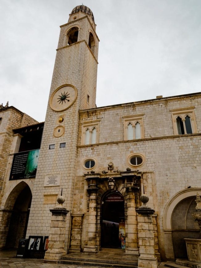 Dubrovnik Sponza Palast Glockenturm