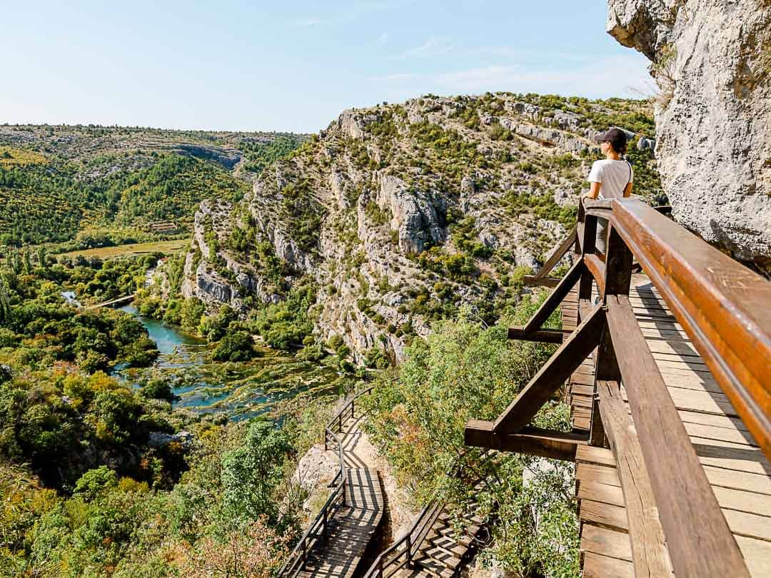 Krka Nationalpark Höhle Oziđana pećina aussicht