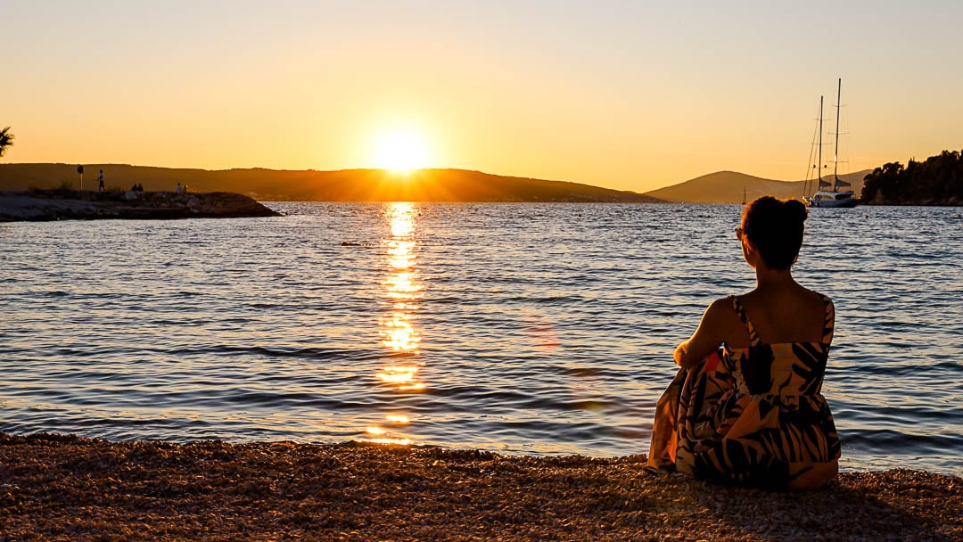 Kroatien Sonnenuntergang in Split
