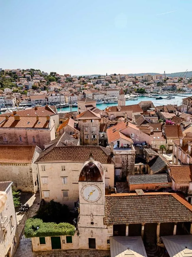 kroatien trogir ausblick kirchturm kroatien trogir ausblick kirchturm