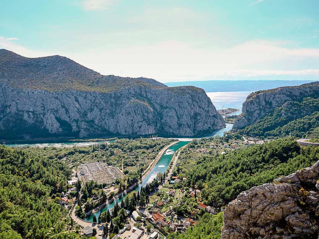 Omiš Blick auf Fluss Cetina