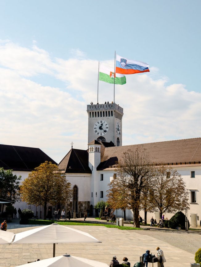 Ljubljana Laibacher Schloss innenhof