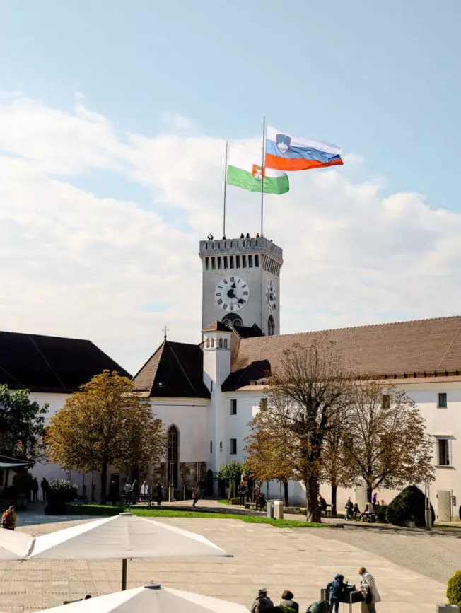Ljubljana Laibacher Schloss innenhof