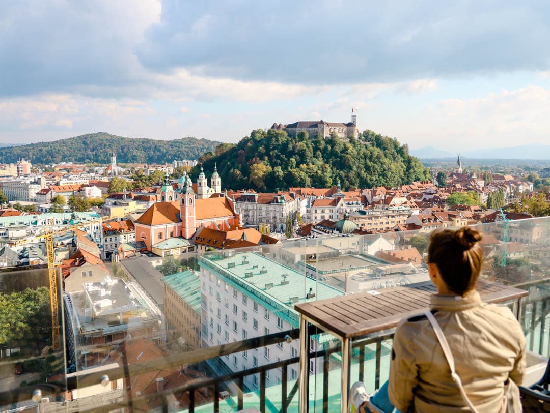 Ljubljana Nebotičnik-Skyscraper aussicht