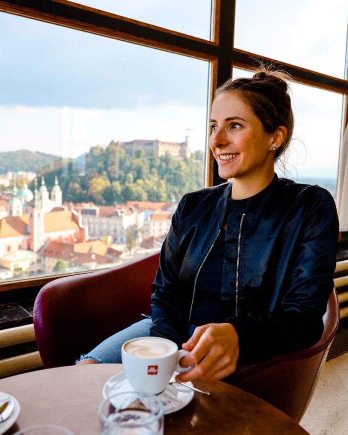 Ljubljana Nebotičnik-Skyscraper cafe