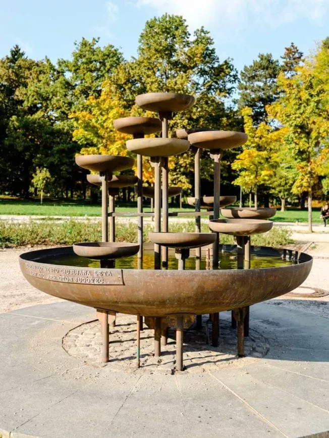 Ljubljana Tivoli Park brunnen
