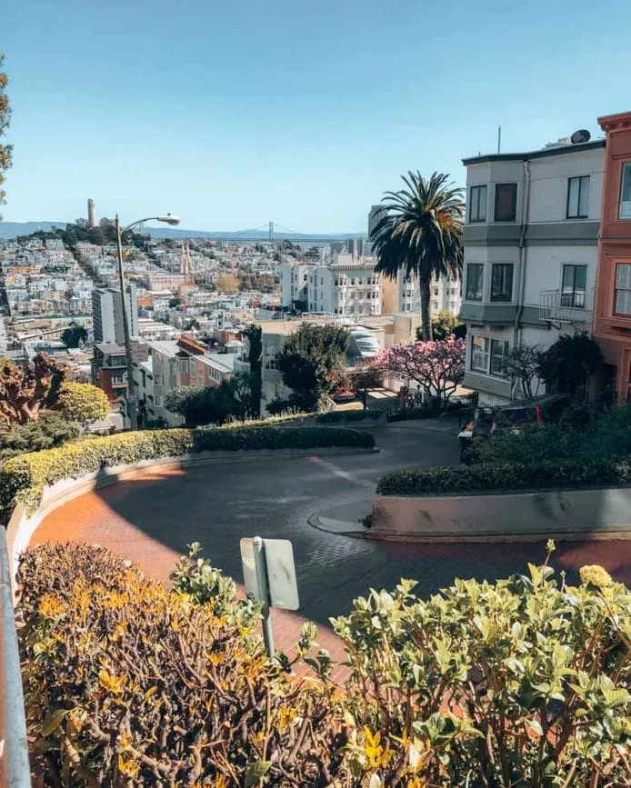 San Francisco Lombard Street von oben