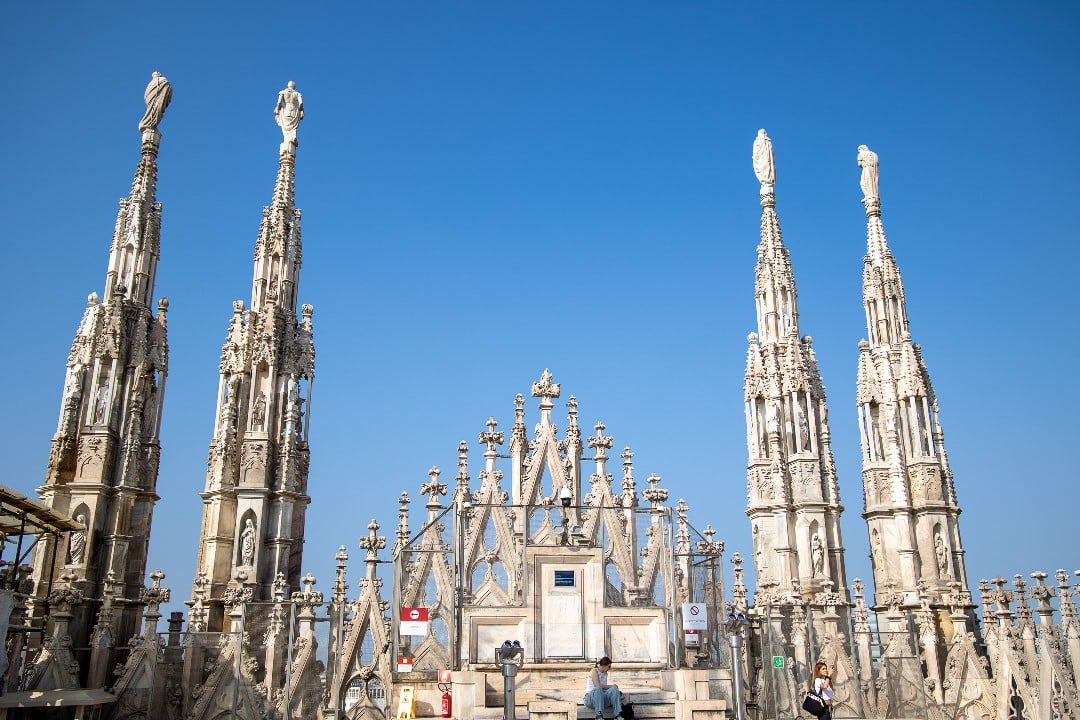 mailänder dom Dachterrasse vier türme
