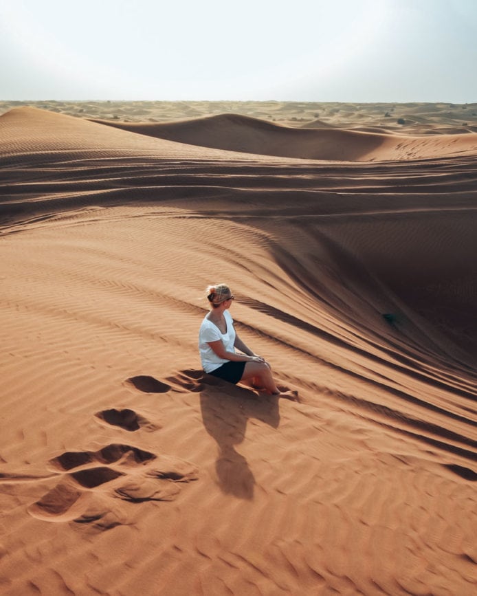 dubai wuestensafari sonnenuntergang