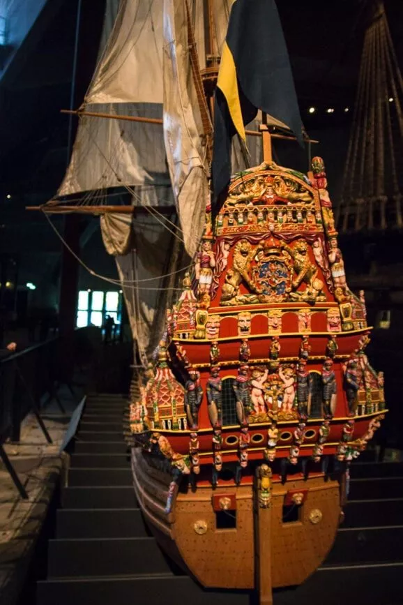 Vasa Schiff Rückansicht