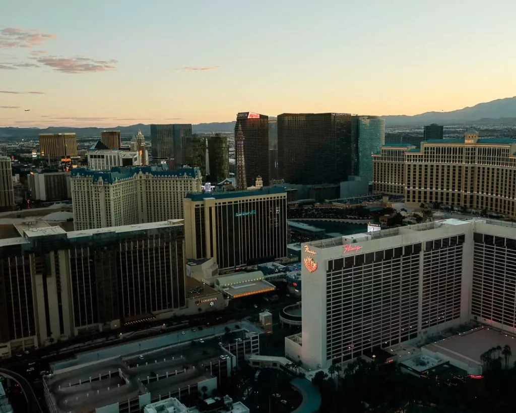 Ausblick vom High Roller Riesenrad in Las Vegas