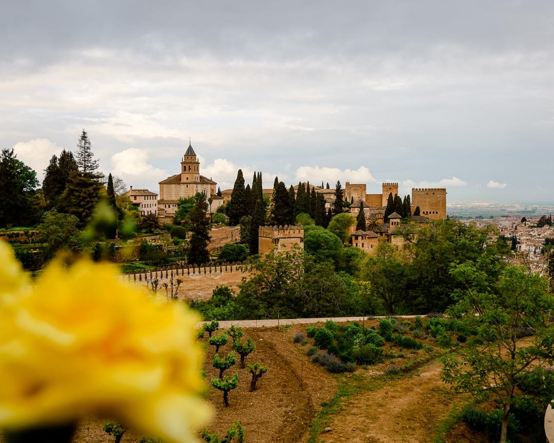 Granada Alhambra Generalife Ausblick Gärten