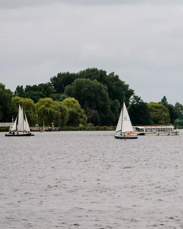 hamburg Außenalster segelboote