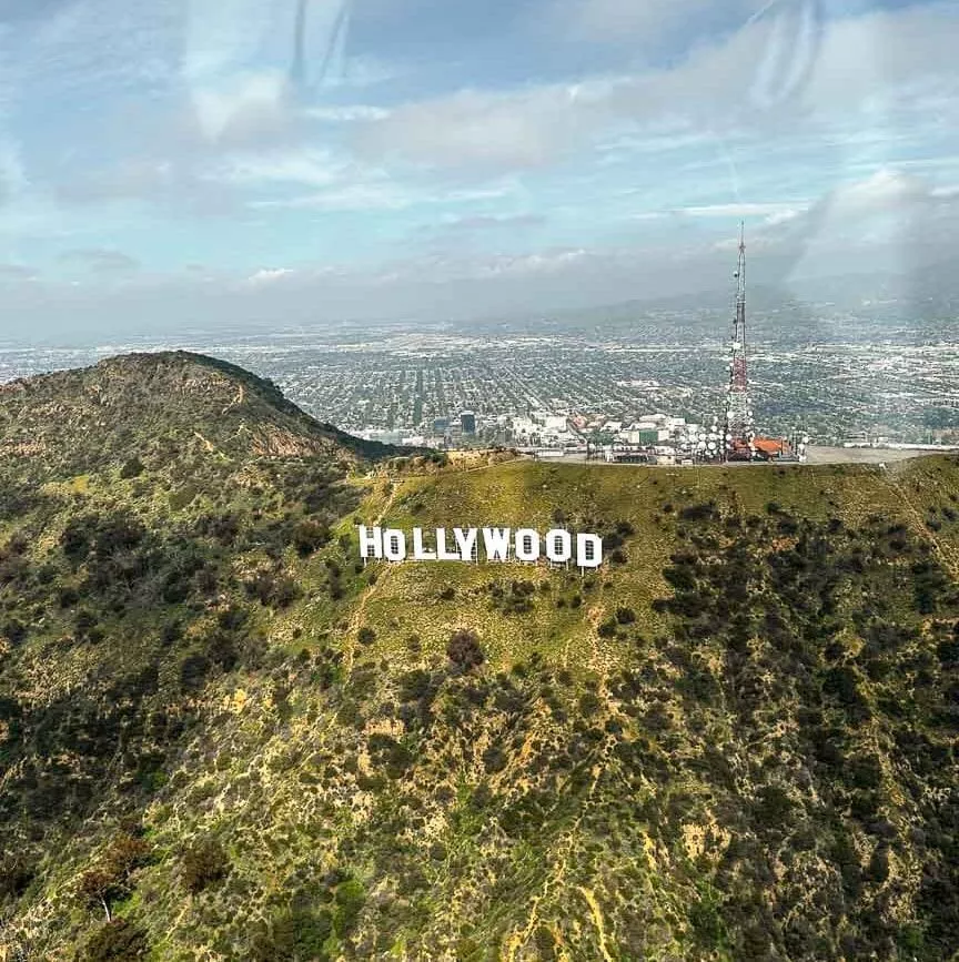 los angeles hubschrauber rundflug hollywood zeichen